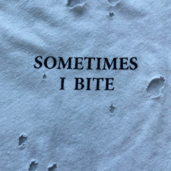 *ISO* In Search Of Lauren Moshi "Sometimes I Bite" Dinosaur T-Rex Tee - Picture 3 of 4